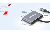 USB hub - Canyon DS-3 3-w-1 hub USB-C, ciemnoszary USB hub - 3 - USB 3.0 - Szary - CNS-TDS3