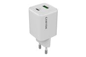Telefon - Adapter i Ładowarka - Canyon ładowarka GaN 45W USB-C PD i USB-A, biała - CNS-CUW45AC