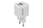 Telefon - Adapter i Ładowarka - Canyon GaN 20W ładowarka USB-C PD & USB-A, biała - CNS-CUW20AC