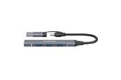 USB hub - Canyon DS-02 hub USB-A/C 4-w-1, szary USB hub - 4 - USB 3.0 - Szary - CNS-TDS02G