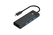 USB hub - ORICO PAPW3AT-U3 USB Hub 4-port 3x USB-A 3.0 with microSD/SD card reader 1.8 m - black USB hub - 4 - USB 3.0 - Czarny - PAPW3AT-C3-18-BK-EP