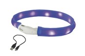 Psy - Nobby LED halsbånd wide VISIBLE L Blå - L77028