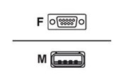 Kabel równoległy, szeregowy - Honeywell - serial / power cable - USB to DB-9 - 3 m - CBL-500-300-S00-09