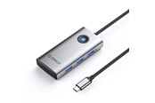 USB hub - ORICO PW11 6in1 USB-C Docking Station 3x USB-A 3.0 1x USB-C PD 100W 1x HDMI 4K 30Hz 1x RJ45 2.5G Ethernet - Gray USB hub - 6 - USB 3.0 - Szary - PW11-6P25R-GY-BP