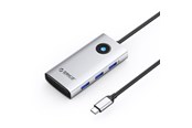 USB hub - ORICO PW11 6in1 USB-C Docking Station 3x USB-A 3.0 1x USB-C 3.0 1x USB-C PD 100 W 1x HDMI 4K 30Hz - Silver USB hub - 6 - USB 3.0 - Srebrny - PW11-6P-SV-EP