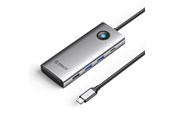 USB hub - ORICO PW11 8in1 USB-C Docking Station 2x USB-A 3.0 1x USB-A 2.0 1x USB-C 3.0 1x USB-C PD 100W 1x HDMI 4K 60Hz 1x VGA 1080P 60Hz 1x RJ45 Gigabit Ethernet - Gray USB hub - 8 - USB 3.0 - Szary - PW11-8PC-GY-BP