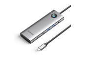 USB hub - ORICO PW11 9in1 USB-C Docking Station 2x USB-A 3.0 1x USB-C 3.0 1x USB-C PD 100 1x HDMI 4K 60Hz 1x microSD/SD 1x RJ45 2.5G Ethernet 1x Audio 3.5 mm - Gray USB hub - 9 - USB 3.0 - Szary - PW11-9P25R-GY-BP