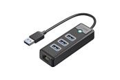 USB hub - ORICO PW3UR25-U3 USB Hub 4-Port 3x USB-A 3.0 1x RJ45 2.5G Ethernet 1.8m - Black USB hub - 4 - USB 3.0 - Czarny - PW3UR25-U3-18-BK-EP