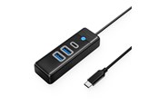 USB hub - ORICO PWC2U-C3 3-port USB hub 2x USB-A 3.0 1x USB-C 3.0 0.5 m - black USB hub - USB 3.0 - Czarny - PWC2U-C3-05-BK-EP