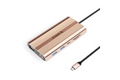 USB hub - ORICO XDR 12-in-1 USB-C Docking Station USB-A USB-C HDMI 4K VGA RJ45 Gigabit PD 100W SD and microSD Card Reader - Rose Gold USB hub - 12 - USB 3.1 - XDR-X22-RG-BP