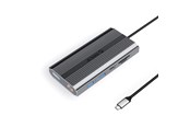 USB hub - ORICO XDR 12in1 USB-C Docking Station USB-A USB-C 2x HDMI 4K 60Hz DisplayPort 4K 60Hz RJ45 Gigabit PD 100W SD and microSD Card Reader - Gray USB hub - 12 - USB 3.1 - Szary - XDR-X33-GY-BP