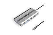 USB hub - ORICO XDR 12in1 USB-C Docking Station USB-A USB-C 2x HDMI 4K 60Hz DisplayPort 4K 60Hz RJ45 Gigabit PD 100W SD and microSD Card Reader - Silver USB hub - 12 - USB 3.1 - Szary - XDR-X33-SV-BP