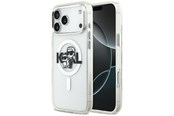 Telefon - Pokrowiec i etui - Karl Lagerfeld IML Glitter Karl & Choupette Sketch Logo MagSafe Case for iPhone 17 Pro Max - Clear - 3666339504540
