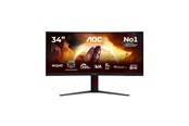 Monitor - 34" AOC G4 CU34G4ZCA computer monitor 86.4 cm (34") 3440 x 1440 pixels Black Red - CU34G4ZCA