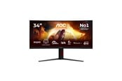 Monitor - 34" AOC G4 CU34G4ZCA computer monitor 86.4 cm (34") 3440 x 1440 pixels Black Red - CU34G4ZCA