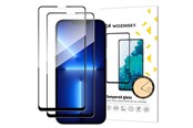 Telefon - szklo ochronne - Wozinsky 2x Folia Case Friendly iPhone 17e / 16e / 14 / 13 czarna - 5907769310416