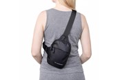 Sport i fitness - Wozinsky WMS-W1 Unisex mini torba na ramię wodoodporna, dwukomorowa na telefon - Black - 5907769385032