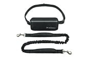 Sport i fitness - Wozinsky WPST-01 Pas biodrowy z saszetką i elastyczną smyczą do biegania z psem - Black - 5907769384974