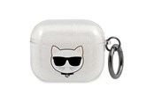 Telefon - Inne akcesoria - Karl Lagerfeld Glitter Choupette case for AirPods 3 - silver - 3666339009151