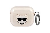 Telefon - Inne akcesoria - Karl Lagerfeld Glitter Choupette Case for AirPods 3 - Gold - 3666339009212