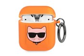 Telefon - Inne akcesoria - Karl Lagerfeld Choupette case for AirPods 1/2 - orange - 3666339009281