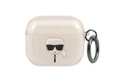 Telefon - Inne akcesoria - Karl Lagerfeld Glitter Karl's Head Case for AirPods 3 - Gold - 3666339030360