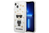 Telefon - Pokrowiec i etui - Karl Lagerfeld Flower Ikonik Karl Case for iPhone 13 mini - Transparent - 3666339049843