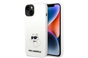 Telefon - Pokrowiec i etui - Karl Lagerfeld Silicone Choupette case for iPhone 14 Plus - white - 3666339086770