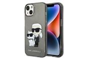 Telefon - Pokrowiec i etui - Karl Lagerfeld Glitter Karl&Choupette case for iPhone 14 Plus - black - 3666339087210