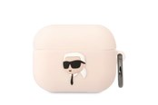 Telefon - Inne akcesoria - Karl Lagerfeld KLAPRUNIKP AirPods Pro cover pink/pink Silicone Karl Head 3D - 3666339087876
