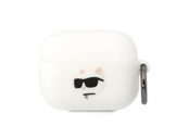 Telefon - Inne akcesoria - Karl Lagerfeld KLAPRUNCHH AirPods Pro cover white/white Silicone Choupette Head 3D - 3666339087937