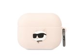 Telefon - Inne akcesoria - Karl Lagerfeld KLAPRUNCHP AirPods Pro cover pink/pink Silicone Choupette Head 3D - 3666339087968