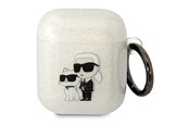 Telefon - Inne akcesoria - Karl Lagerfeld KLA2HNKCTGT Airpods 1/2 cover transparent Gliter Karl&Choupette - 3666339088101