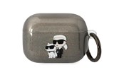 Telefon - Inne akcesoria - Karl Lagerfeld KLAPHNKCTGK Airpods Pro cover black/black Gliter Karl&Choupette - 3666339088149