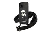Telefon - Pokrowiec i etui - Karl Lagerfeld KLHCP14SSTKMK iPhone 14 6.1" black/black hardcase Monogram Ikonik Patch - 3666339098650