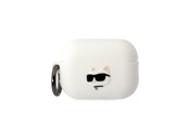 Telefon - Inne akcesoria - Karl Lagerfeld KLAP2RUNCHH AirPods Pro 2 cover white/white Silicone Choupette Head 3D - 3666339099275