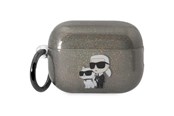 Telefon - Inne akcesoria - Karl Lagerfeld KLAP2HNKCTGK Airpods Pro 2 cover black/black Gliter Karl&Choupette - 3666339099343