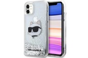 Telefon - Pokrowiec i etui - Karl Lagerfeld KLHCN61LNCHCS iPhone 11/ XR silver/silver hardcase Glitter Choupette Head - 3666339118952