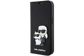 Telefon - Pokrowiec i etui - Karl Lagerfeld KLBKP14LSANKCPK iPhone 14 Pro 6.1" bookcase black/black Saffiano Karl & Choupette - 3666339122805