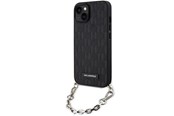 Telefon - Pokrowiec i etui - Karl Lagerfeld KLHCP14SSACKLHPK iPhone 14 6.1" black/black hardcase Saffiano Monogram Chain - 3666339122867