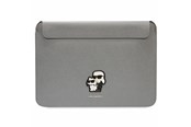 Torba, plecak i pokrowiec na laptopa - Karl Lagerfeld Saffiano Karl&Choupette case for a 14" laptop - silver - 3666339126650
