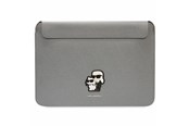 Torba, plecak i pokrowiec na laptopa - Karl Lagerfeld Saffiano Karl&Choupette case for a 16" laptop - silver - 3666339126667