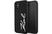 Telefon - Pokrowiec i etui - Karl Lagerfeld KLHCN61SKSVGK iPhone 11 / Xr 6.1" black/black hardcase Silicone Signature - 3666339130527