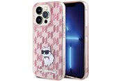 Telefon - Pokrowiec i etui - Karl Lagerfeld Monogram Choupette case for iPhone 15 Pro Max - pink - 3666339163747