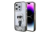 Telefon - Pokrowiec i etui - Karl Lagerfeld Liquid Glitter Ikonik case for iPhone 15 Pro - transparent - 3666339164096
