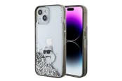 Telefon - Pokrowiec i etui - Karl Lagerfeld Liquid Glitter Choupette case for iPhone 15 - transparent - 3666339164195