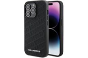Telefon - Pokrowiec i etui - Karl Lagerfeld Quilted K Pattern iPhone 15 Pro Case - Black - 3666339165055