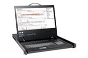 Monitor - 19" Tripp Lite Eaton Series 8-Port Rack Console VGA KVM Switch w/ 19" LCD 1U TAA - B040-008-19