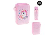 Przybory szkolne - Tinka DOUBLE PENCIL CASE UNICORN PINK - 8-804215