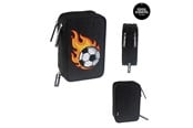 Przybory szkolne - Tinka TRIPLE PENCIL CASE FLAMING FOOTBALL - 8-804220